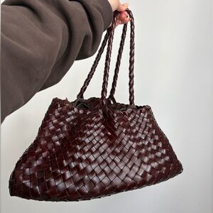 Large Woven Leather Tote